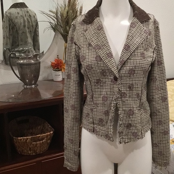 Princy By Jessica Simpson Brown Corduroy Blazer Jacket Medium - Picture 1 of 6
